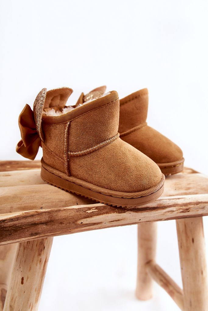 Warme Schneestiefel für Mädchen mit Schleifen Kamel Meriva Produktbild 8