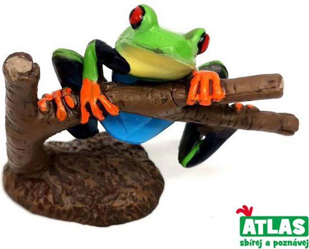 A - Figur Frosch Rotäugige Blattkröte 8 cm