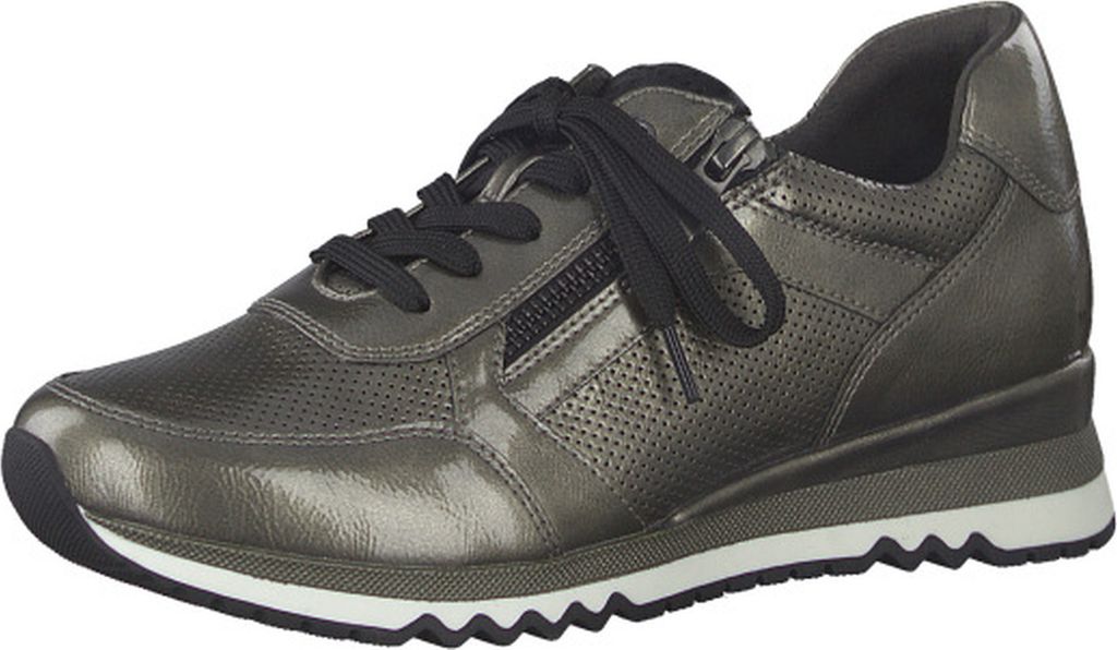 MARCO TOZZI Damen Sneaker Halbschuh Schnürschuh glänzend 2-23782-29, Größe:39 EU, Farbe:Braun