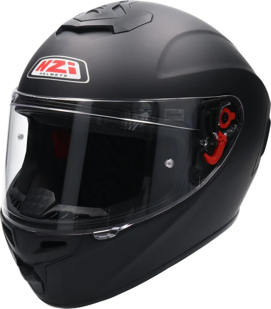 Casque intégral NZI TRENDY SOLID noir mat XS idéal pour scooter et moto