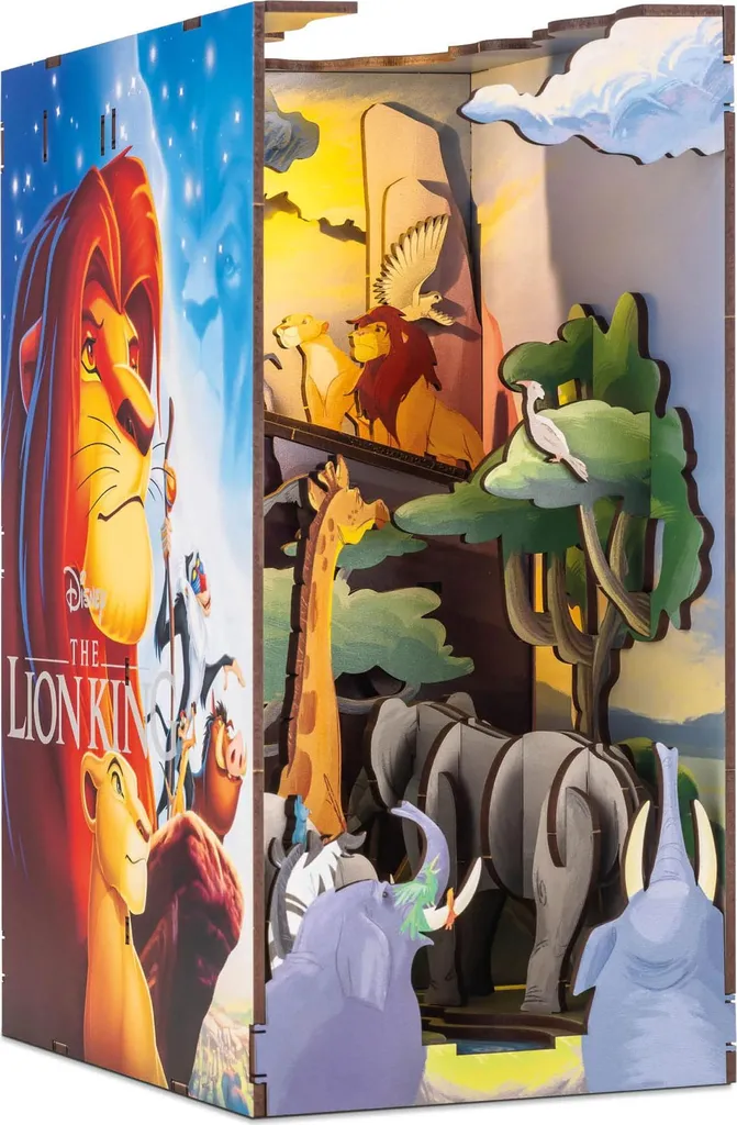 Décoration Bibliothèque Le Roi Lion Disney Book Nook Diorama de 23 cm