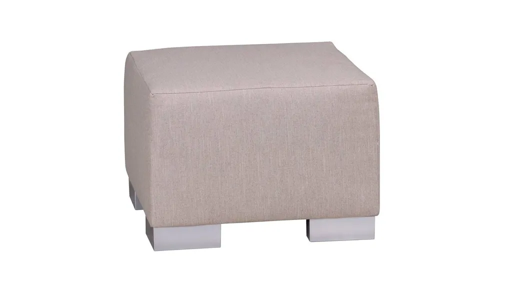 Tabouret IGOR beige avec assise rembourrée et structure stable en acier