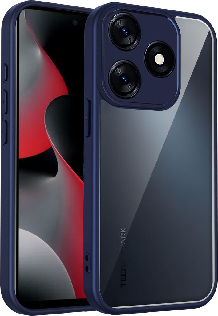 Hülle für Infinix Hot 30i Transparente Rückseite TPU Bumper Stoßfest Handyhülle Blau