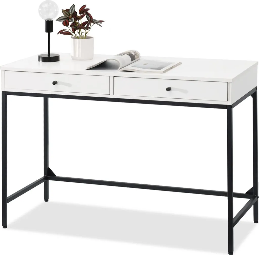 Scrivania AJUR Bianco e Nero: Scrittoio Design Moderno per Ufficio Casa