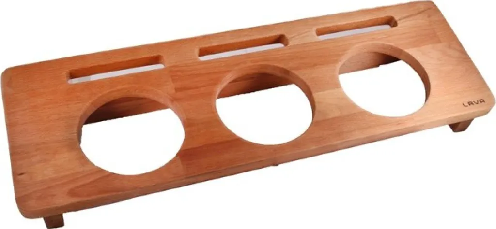 Étagère basse pour pots de fleurs - Solution bois stable 3 x 10 cm