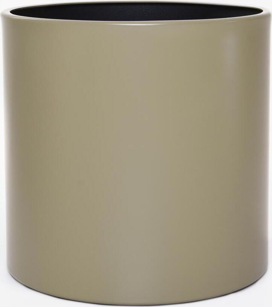Vaso da fiori NEW RONDO in alluminio verde fango 45x45 cm Immagine del prodotto 