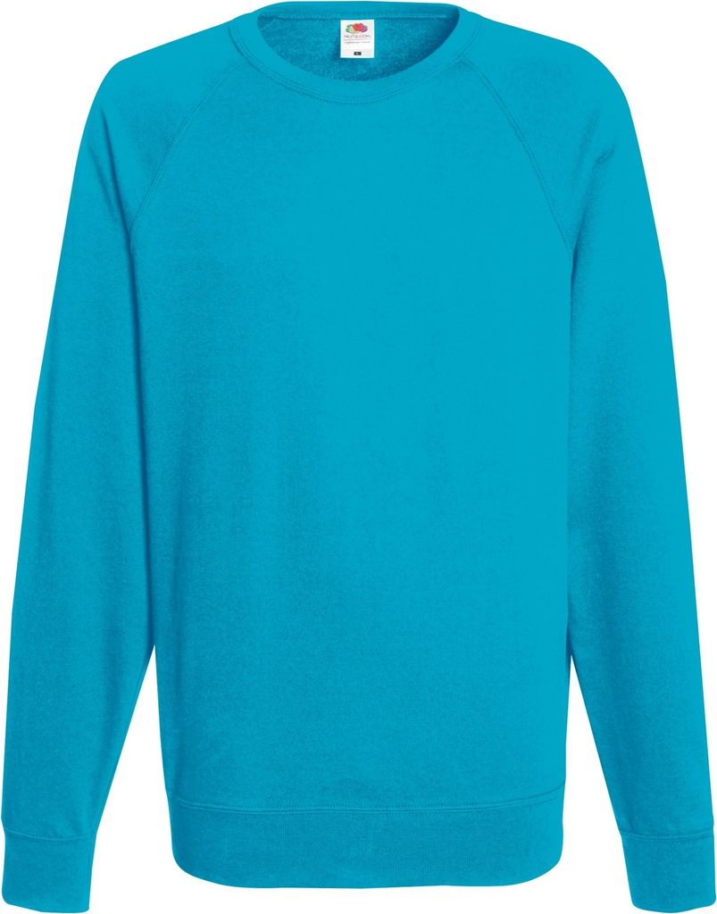 Fruit Of The Loom Herren Raglan-Sweatshirt, Rundhalsausschnitt BC2653 (S) (Azurblau)