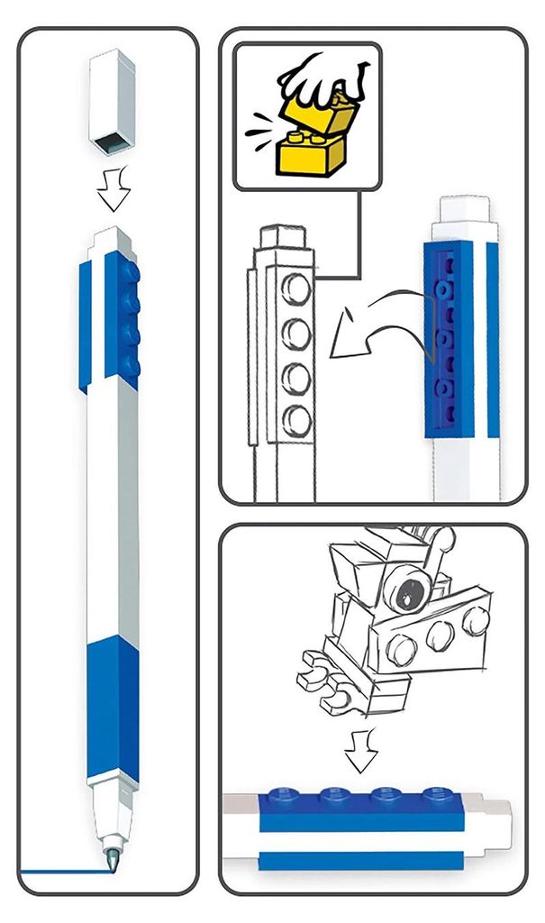 LEGO Gelstift mit figur blau Immagine del prodotto 