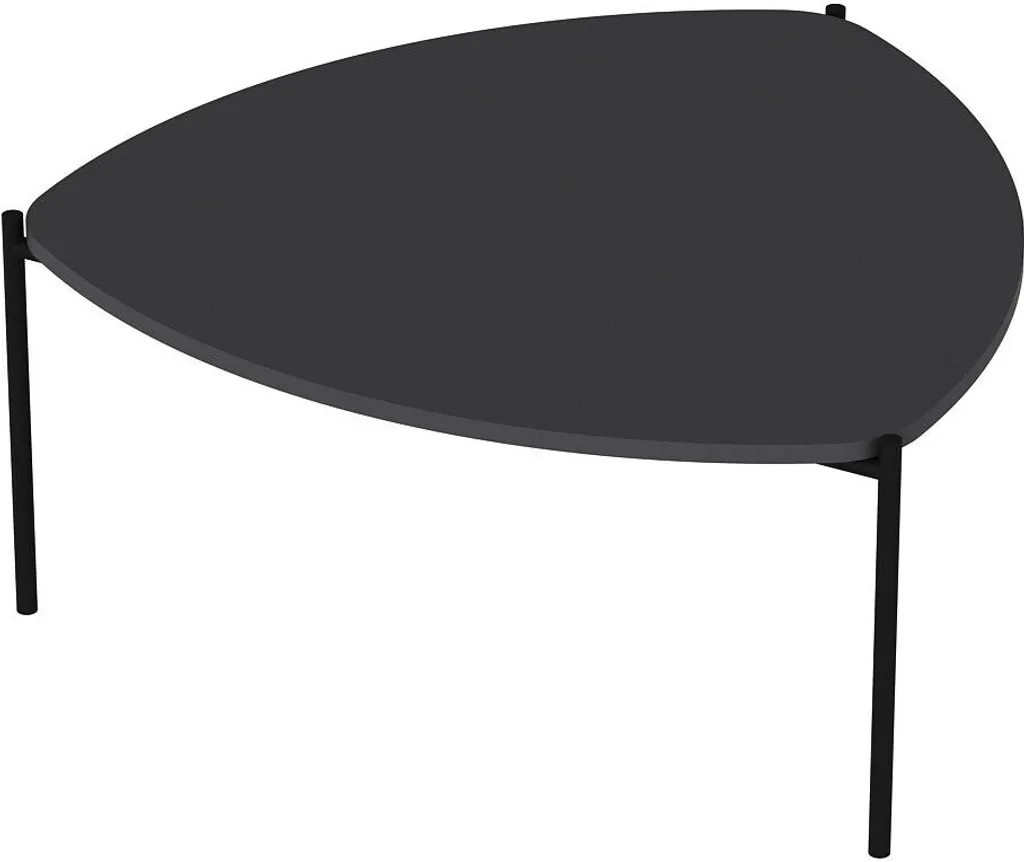 Table basse robuste Lenny coloris anthracite mat design moderne 90cm