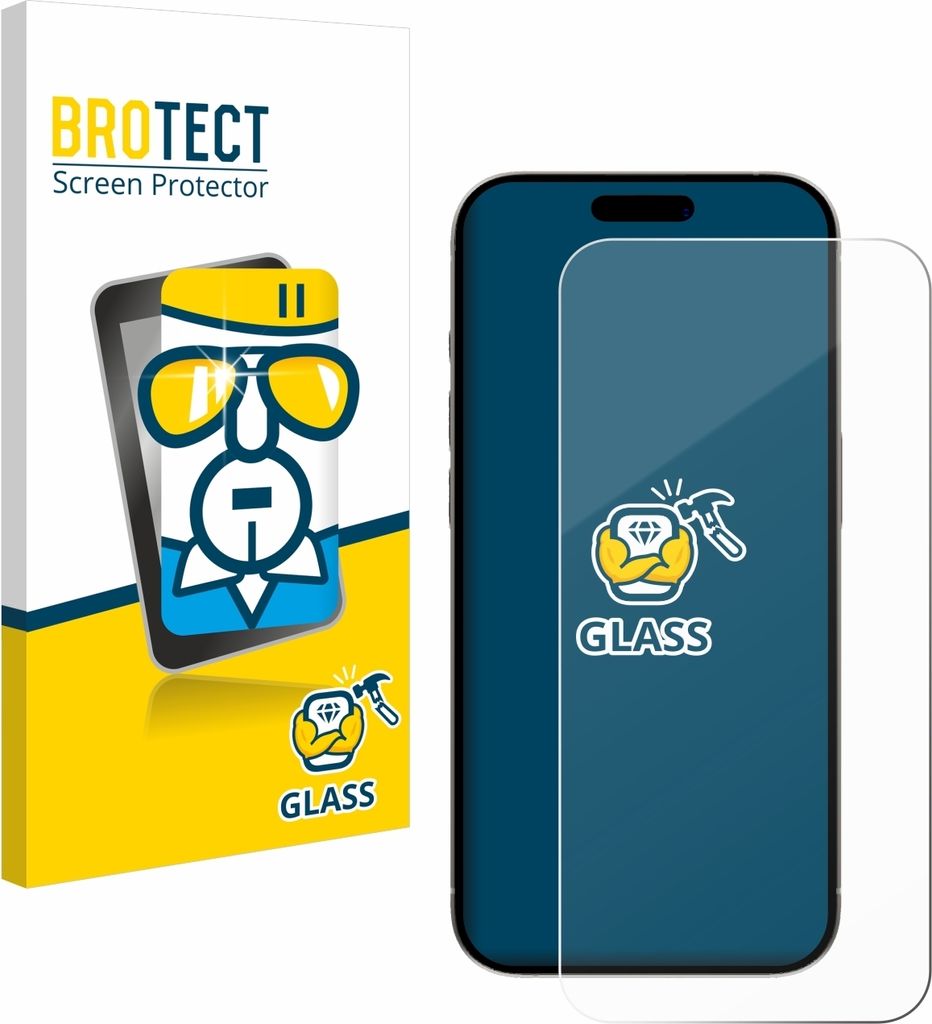 BROTECT Schutzglas für Apple iPhone 15 Pro Displayschutz 9H Glas klar transparent