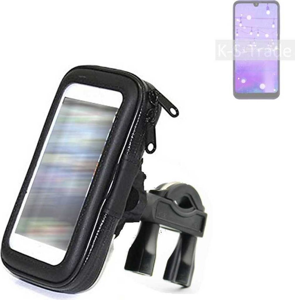 K-S-Trade Fahrrad-Halterung kompatibel mit LG Electronics W11 Handy-Halterung Halter Lenkstange Fahrradhalterung Motorrad Bike Mount Wasserabweisend