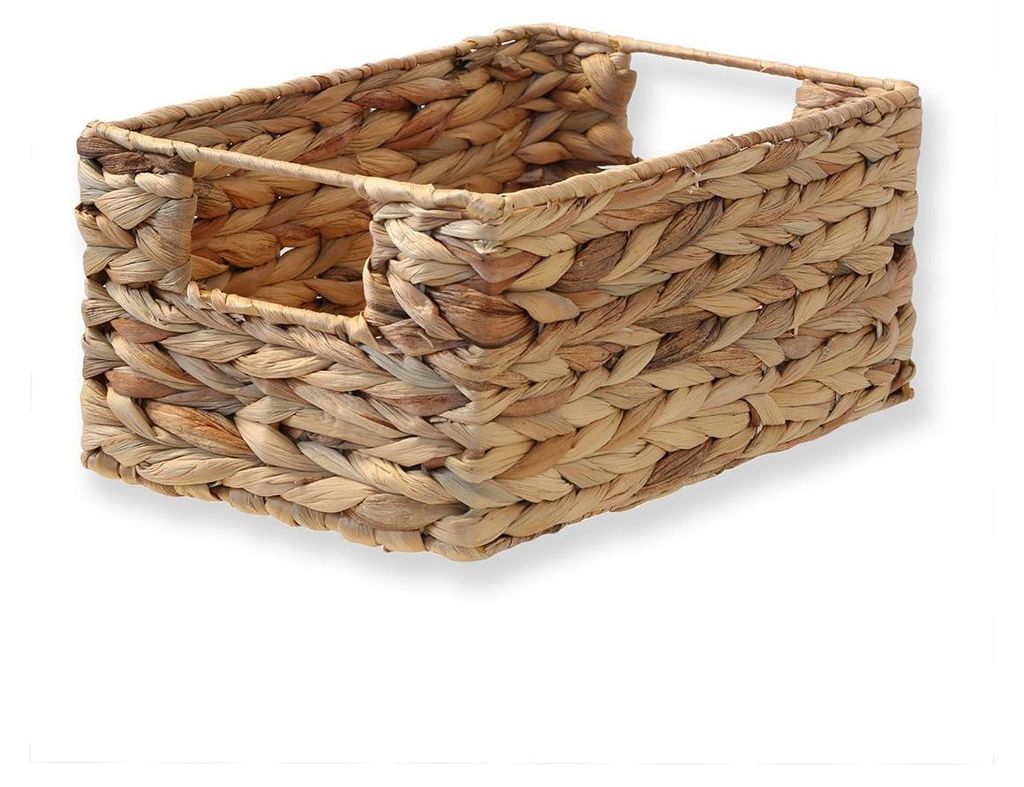 Cesta de jacinto de agua con estructura de metal - altura Imagen del producto 