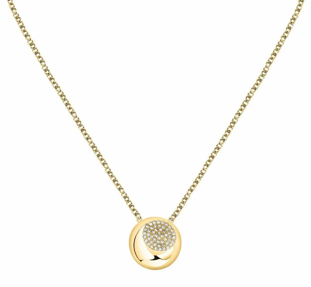 Collier doré avec cristaux T-Design TJAXC95 - Bijou élégant femme