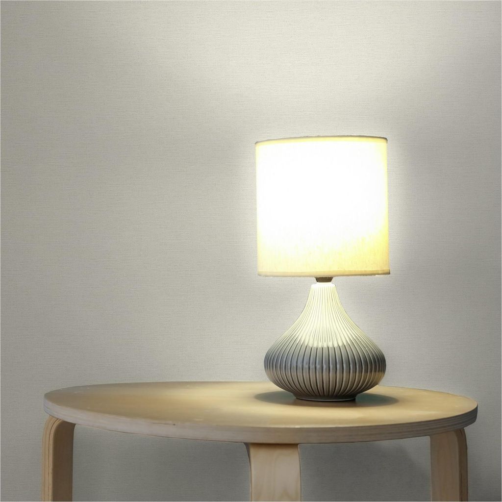 Vorgeleimte Tapete Einfarbig M1-No.12057 Vliestapete Creme Wohnzimmer Schlafzimmer Küche Flur