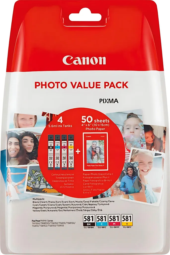 Canon CLI-581 BK/C/M/Y Photo Value Pack Originale - Miglior Prezzo - 3