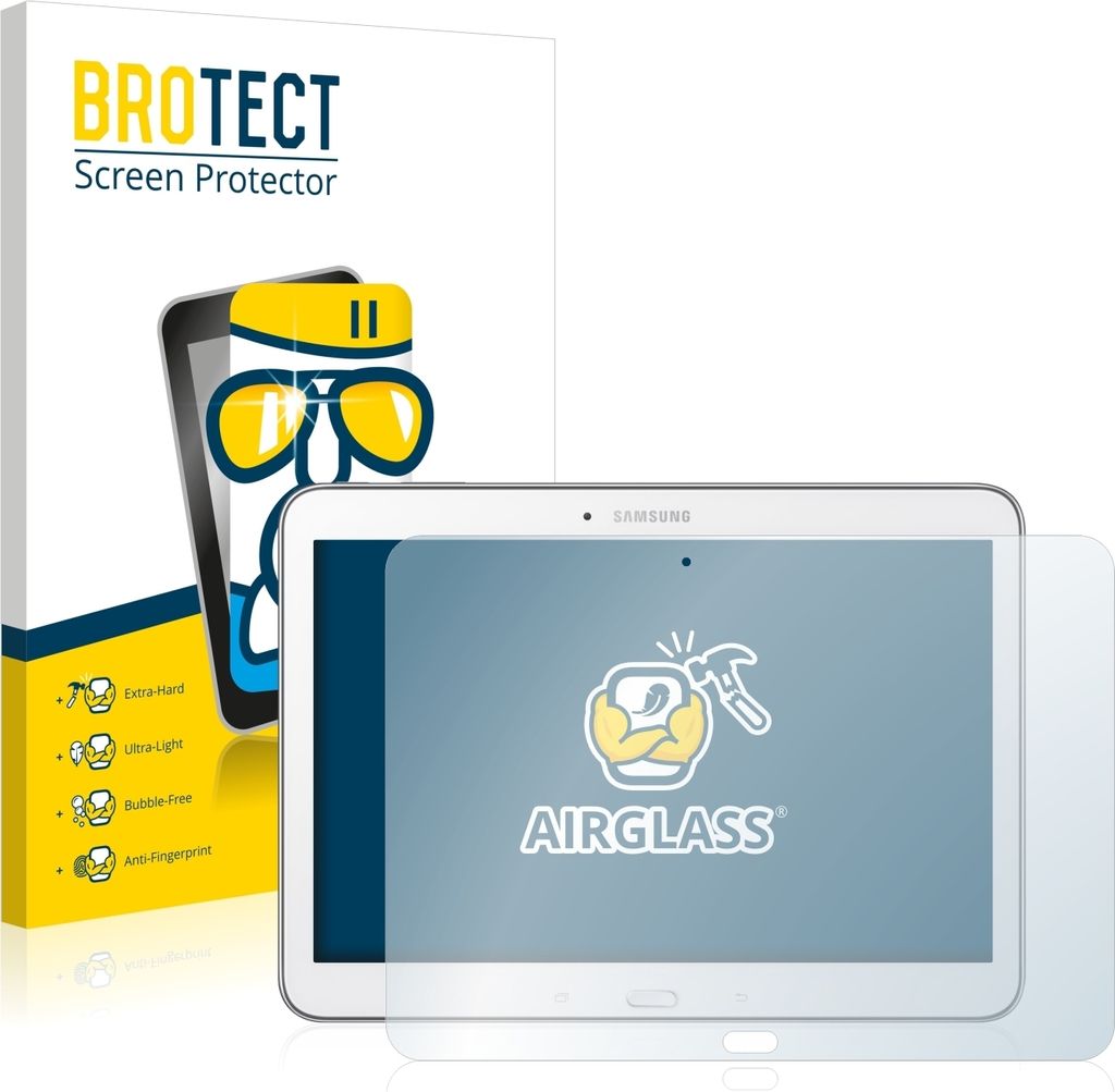 BROTECT Schutzglas für Samsung Galaxy Tab 4 10.1 SM-T530 Schutzfolie Panzer Folie Glas Display Schutz klar