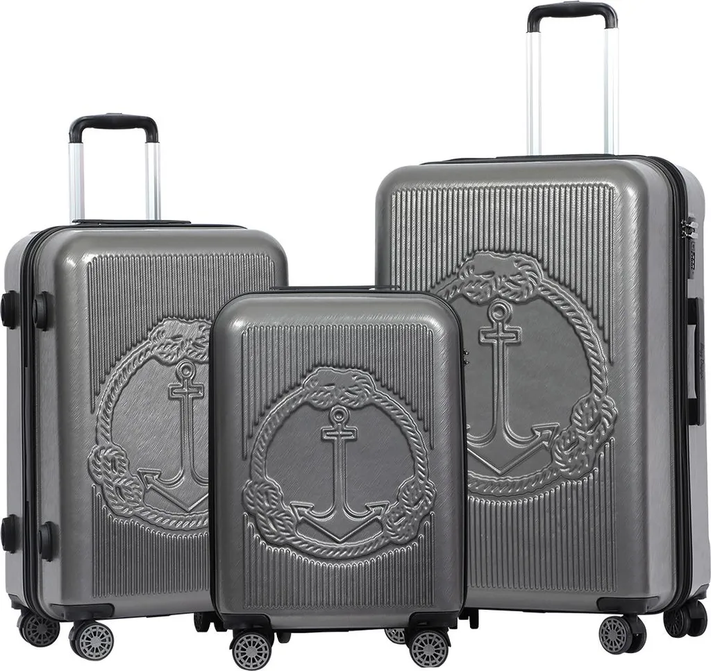 Bagages de Voyage pour Vacances et Vols Long-Courriers - Set de 3 Gris