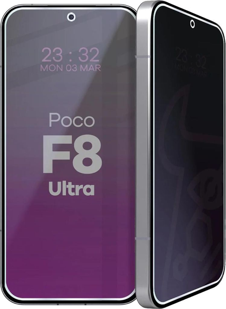 Hybridglas mit Privatschutzfilter für Xiaomi POCO F8 Ultra, Bizon Glass Mule Shadow, Matt