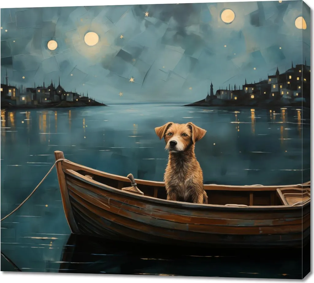 Quadro 100x90 cm Avventura di mezzanotte