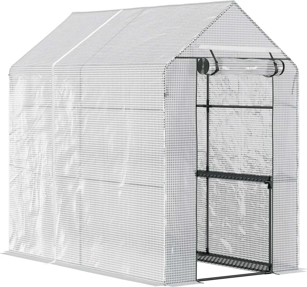 Serre de jardin contre le gel et nuisibles 4 niveaux 120x186x190cm
