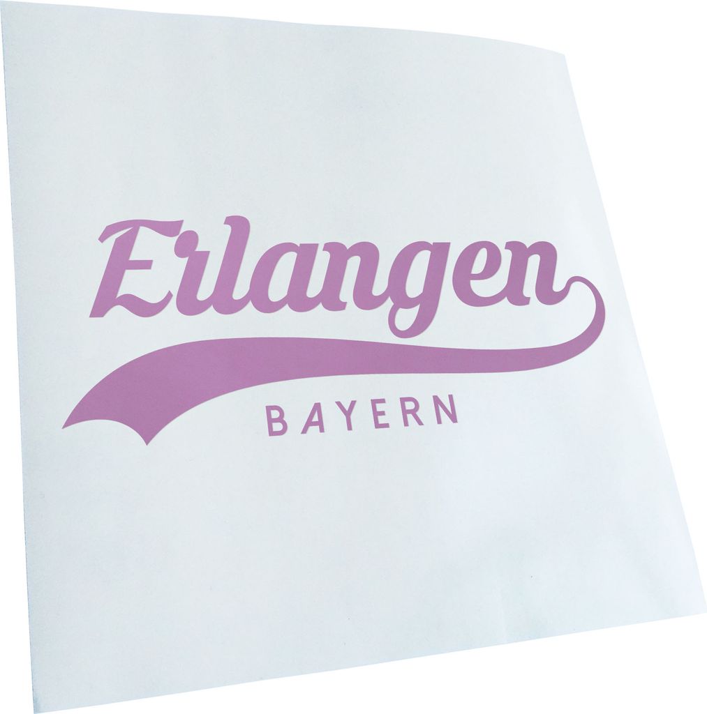Kiwistar - Autoaufkleber - Erlangen Bayern - Flieder - 50x19cm - Aufkleber für Auto, Laptop, Fahrrad, LKW, Motorrad Mehrfarbig JDM Decal Racing