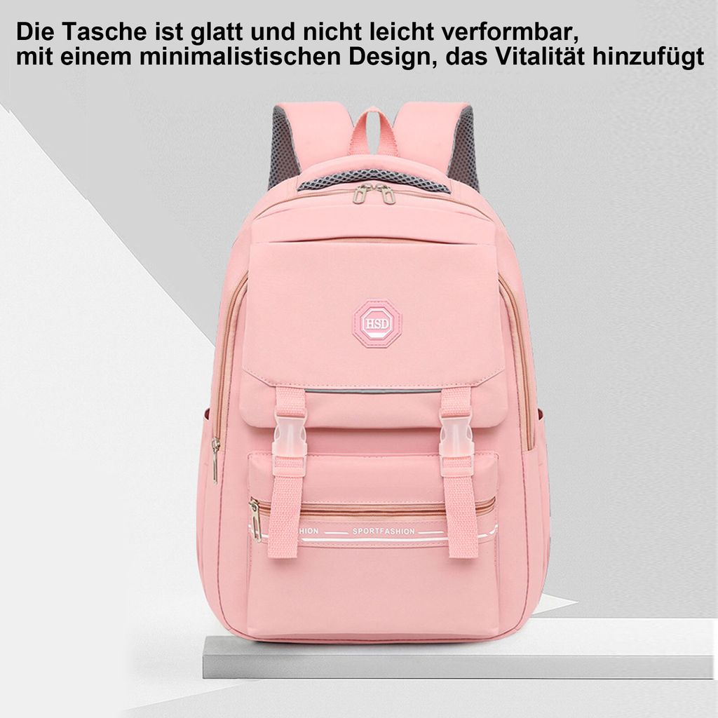 Schulrucksack Für Mädchen 36L – Mit Süßem Anhänger & Federmäppchen, Wasserdicht Teenager Rucksack