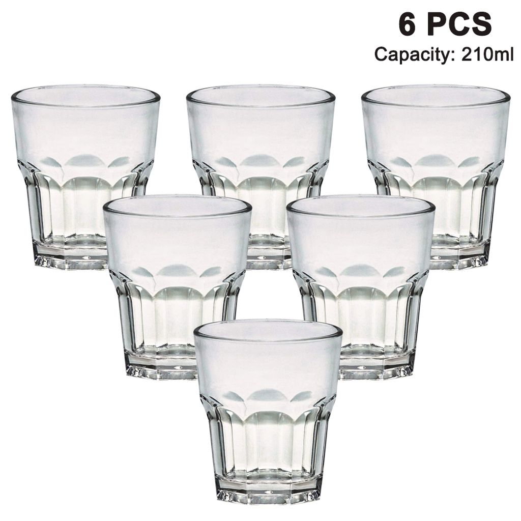 4 x Acryl Trinkglas 400ml Blau Camping Wasserglas Saftglas Gläser Glas Party 