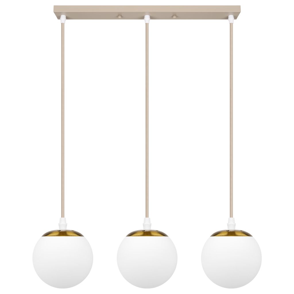 MasterLED Pendelleuchte Bali-12 E27 3-flammig Beige-Gold Produktbild 