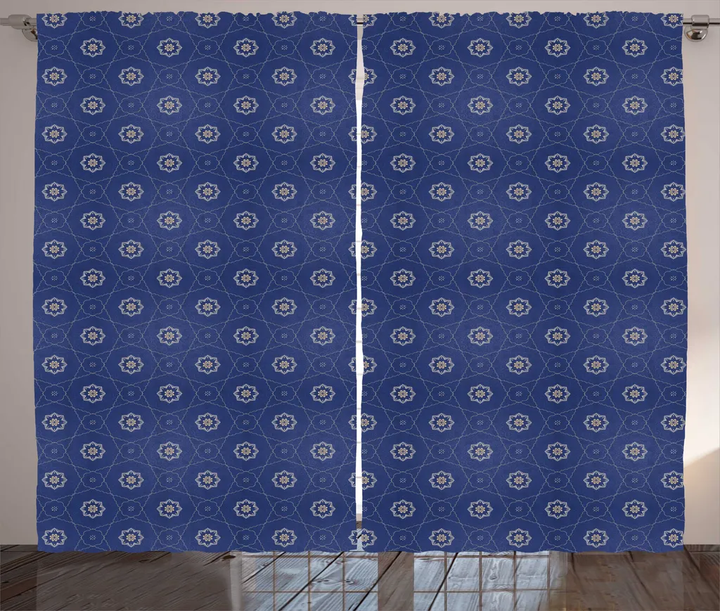 Rideaux floraux universels 280x225 cm pour masquer le vis-à-vis décor