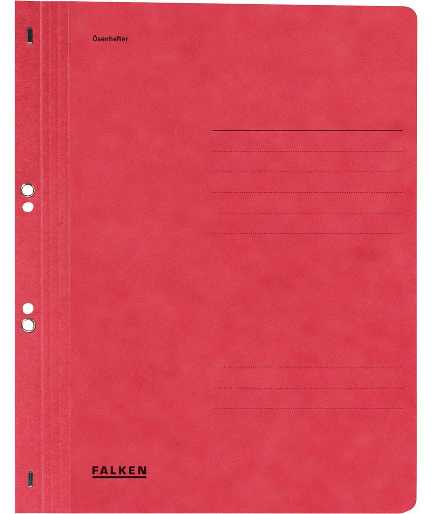 Falken 80000557 Ösenhefter - A4 1/1 Vorderdeckel, rot, Image du produit 