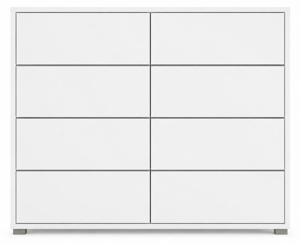 ELVORA DESIGNE Kommode ORSINA 120x93x41 cm, 8 Schubladen, Produktbild  KI-generiertes Bild