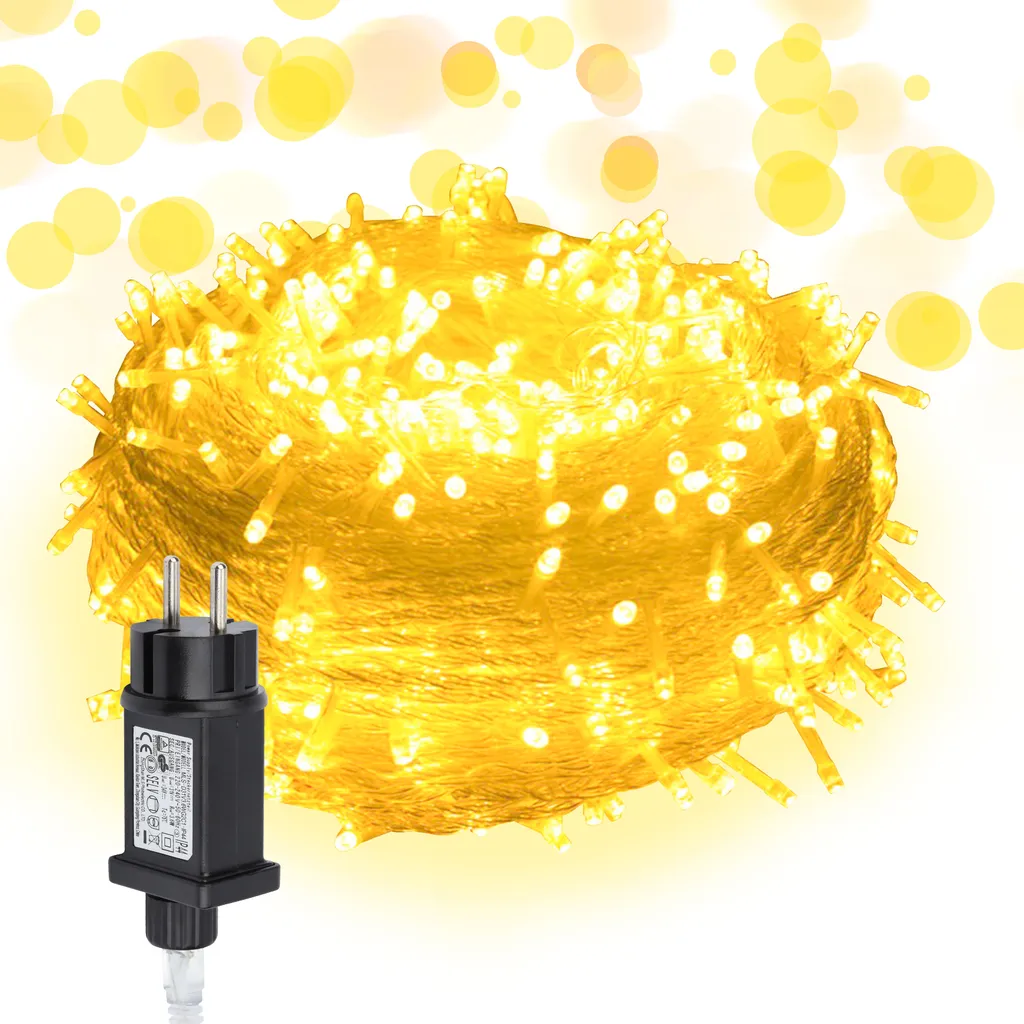 TolleTour 20M 200 LED Luci Natalizie Bianco Caldo IP44 per Esterno