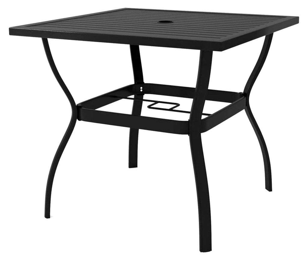 Gartentisch, Klapptisch für den Garten, Balkontisch, Balkonmöbel, Klappbarer Tisch, Anthrazit 81,5x81,5x72 cm aus Stahl