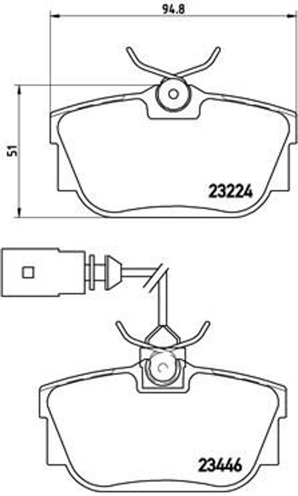 Brembo Bremsbelagsatz, Scheibenbremse Hinterachse P 85 046