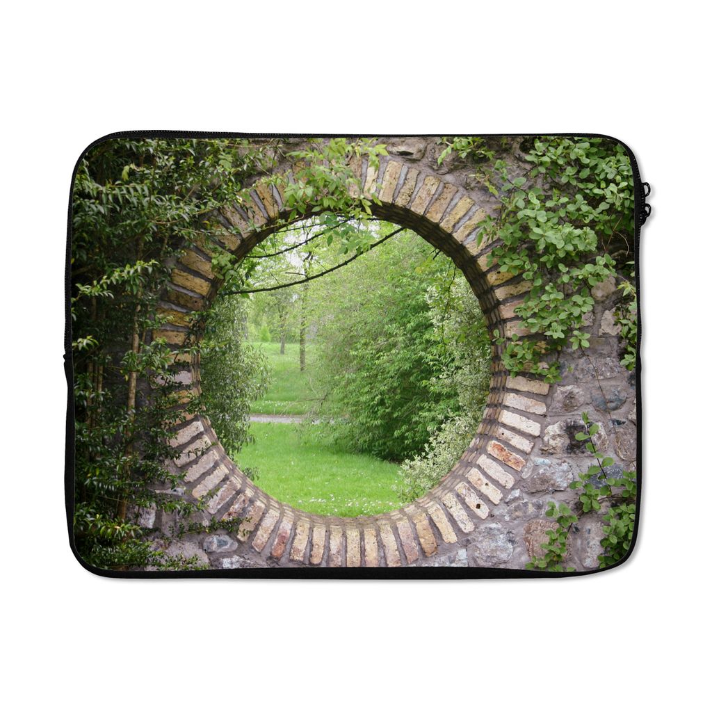 MuchoWow Laptop Hülle 17 Zoll Laptoptasche Park - Aussicht - Natur - Zipper - Schutzabdeckung
