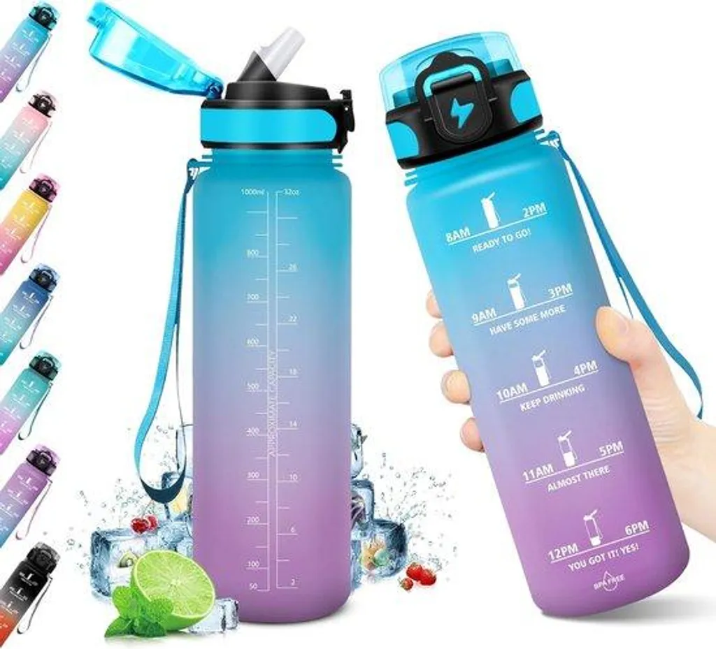 Bouteille d'eau écologique sans BPA et minuteur d'hydratation intégré
