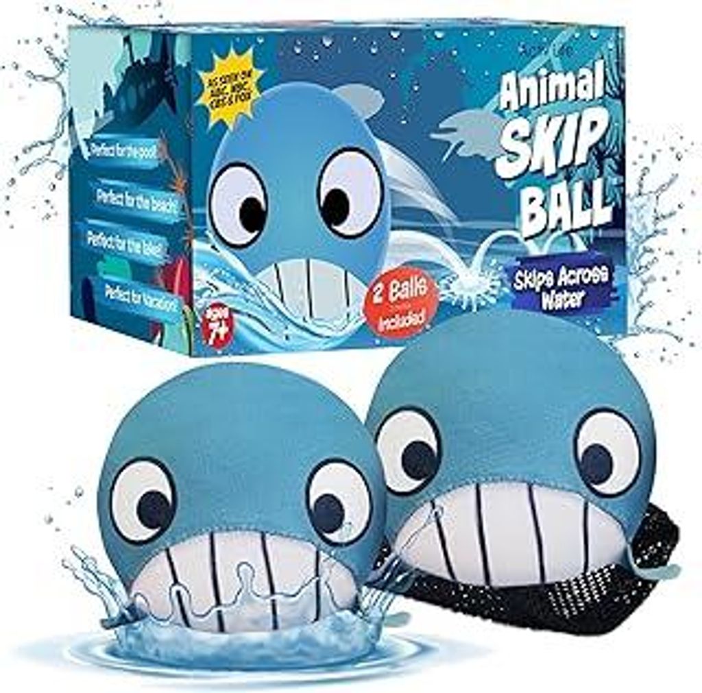 Whale Skip Balls – Outdoor-Spiele für Kinder, Kleinkindspielzeug, Baby-Badespielzeug für Kleinkinder, 3–4 Jahre, Junge, Mädchen, Geschenke f...