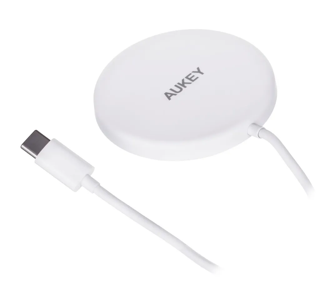 AUKEY LC-A1-WT Chargeur Sans Fil Magnétique Aircore 15W Blanc
