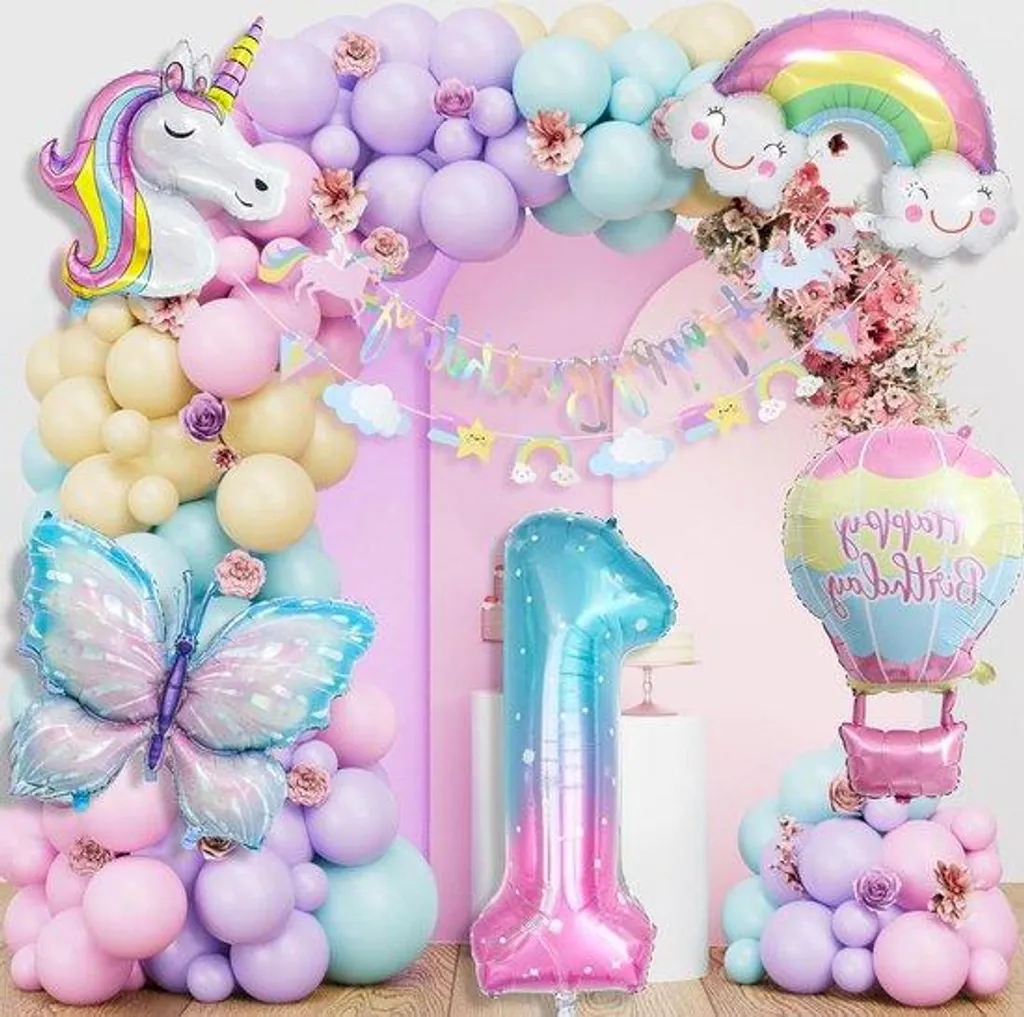Décoration Anniversaire Licorne pour Fille : Set Complet de 12 Pièces