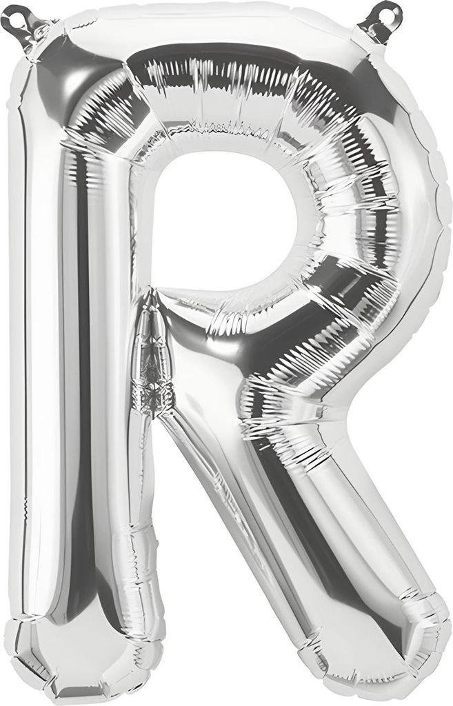 Ballon en plastique, lettre R, argent, env. 100 cm Image du produit 