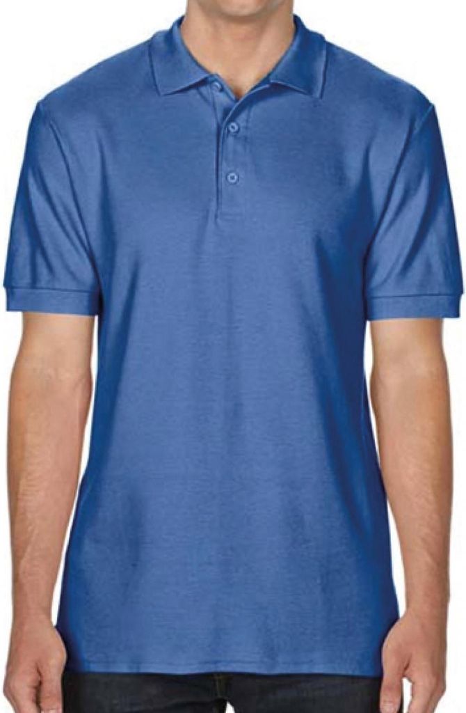 Gildan 85800 | Premium Baumwolle Double Piqué Sport Polo T-Shirt - Farbe: Flo Blue - Größe: M