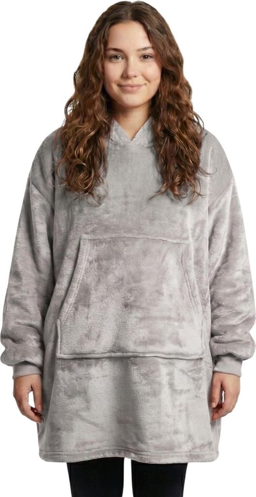 IamFlauschi Hoodie Decke mit Ärmeln, Kapuze und Kängurutasche - Mit flauschiger Sherpa Innenseite - Tragbare Flanell Decke zum Anziehen für Erwa...