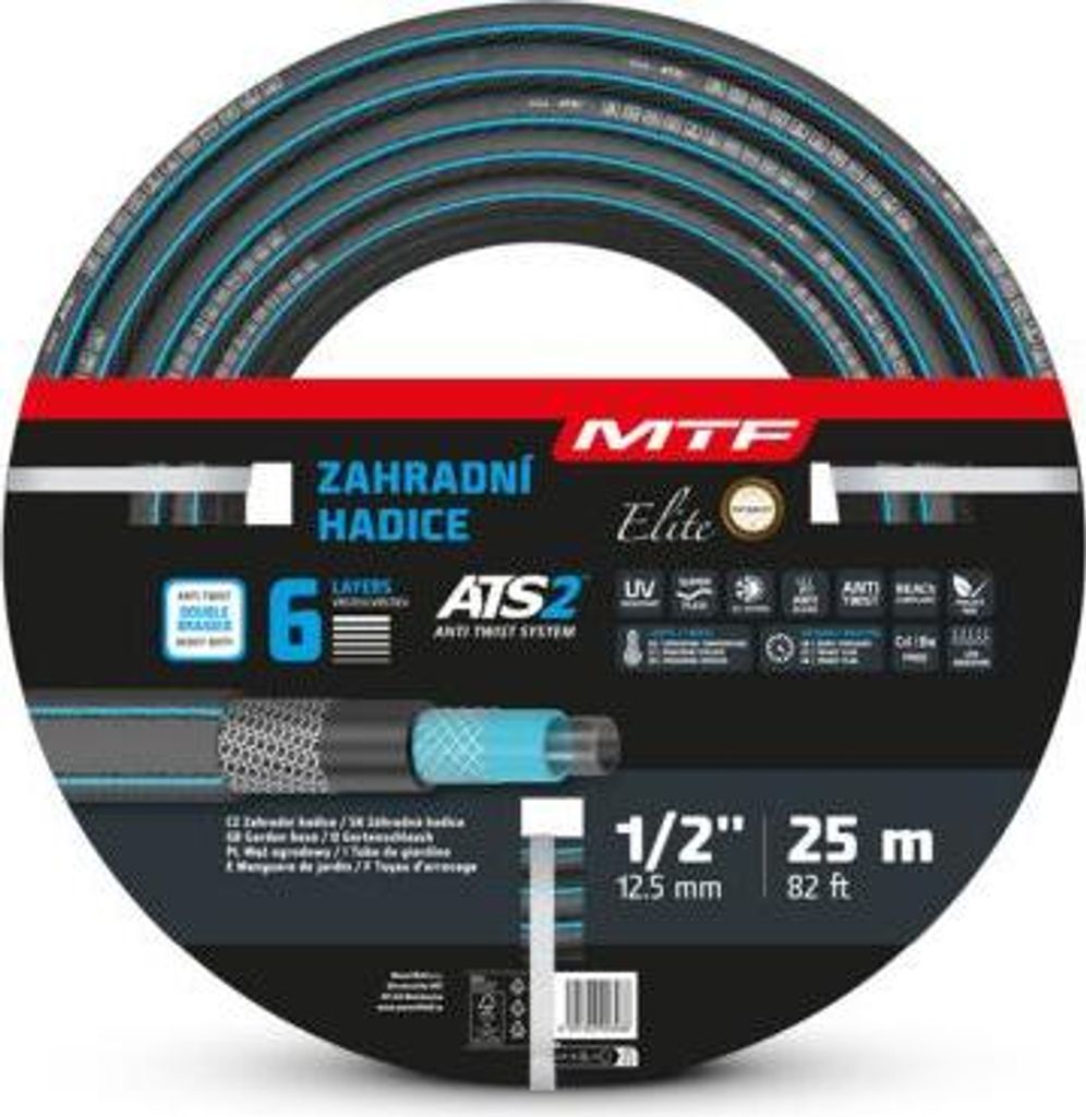 Tubo da giardino MTF ELITE 1/2" 25 m, 6 strati, 30 bar Immagine del prodotto 