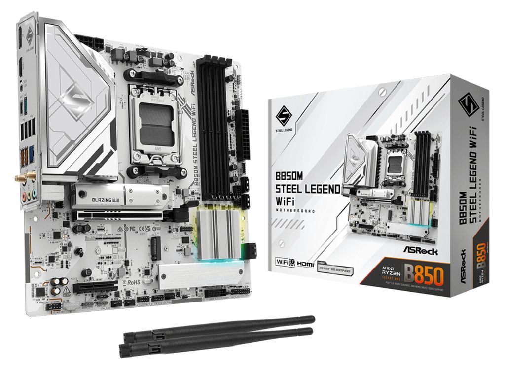 Asrock B850M Steel Legend WiFi AMD B850 Socket AM5 micro Immagine del prodotto 