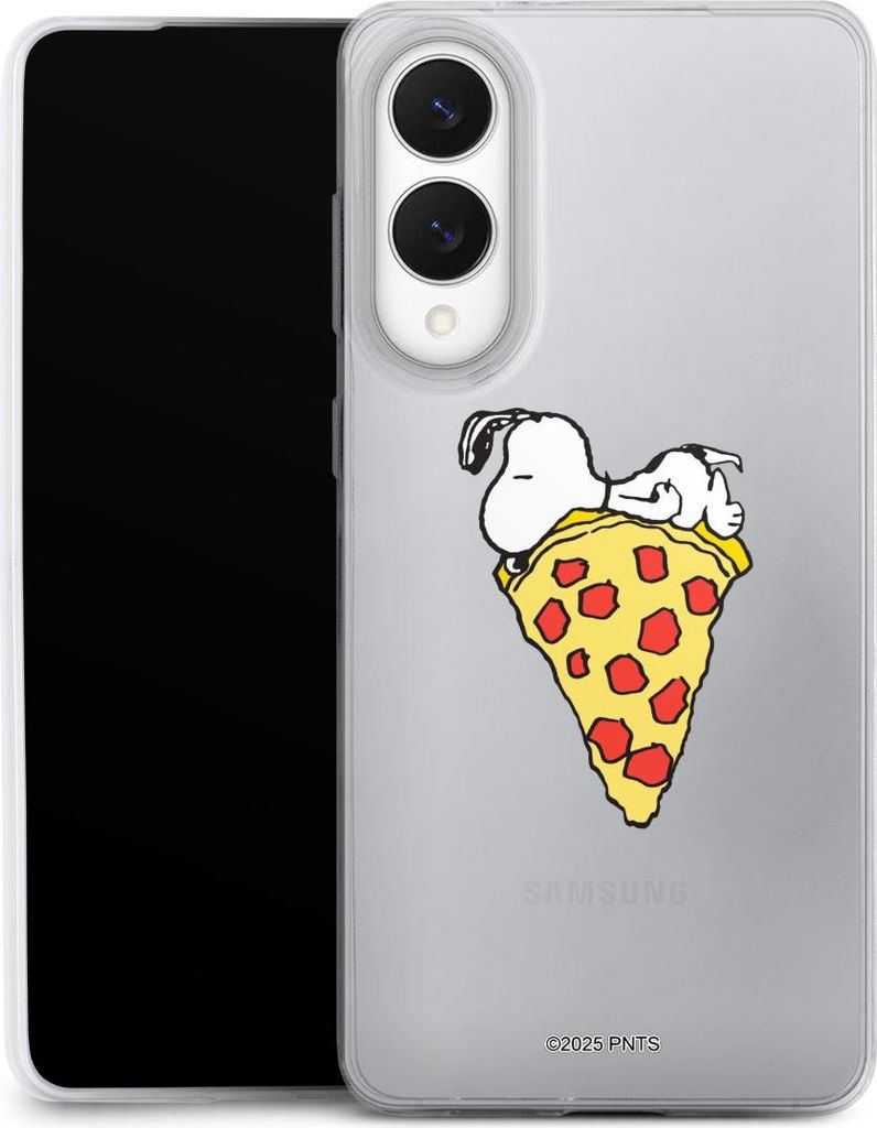 DeinDesign Slim Hülle für Samsung Galaxy S25 Edge Silikon Case Ultra Dünn Handyhülle Pizza Peanuts Snoopy