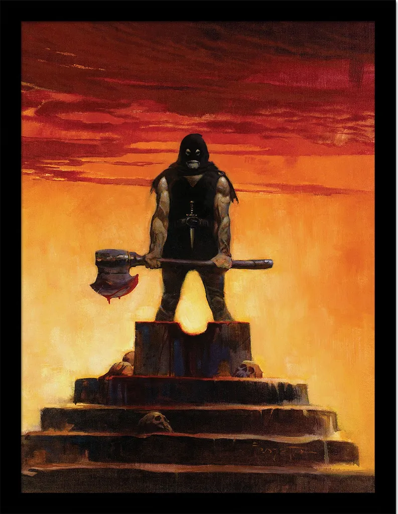 Poster Frazetta Il Boia PM8067 Incorniciato 40x30 cm - Arte Fantasy