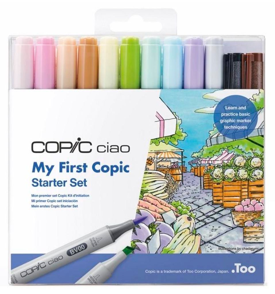 COPIC Ciao pennarelli ad alcool bifacciali a pennello e Immagine del prodotto 