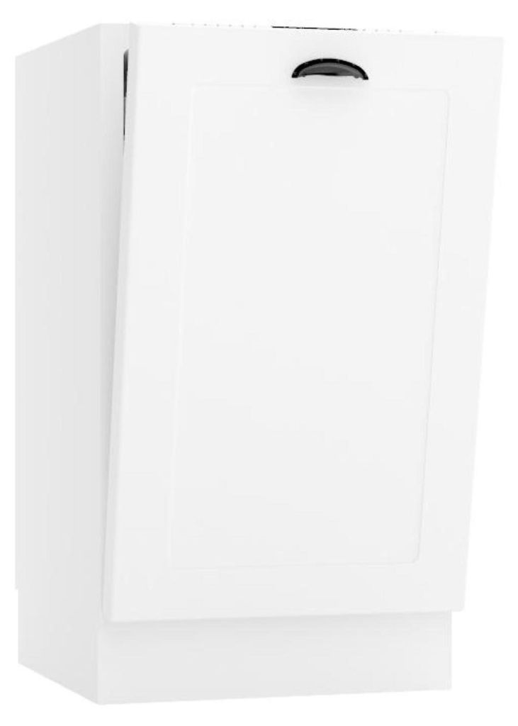 Küchenunterschrank 45 cm - Weiß - Die Geschirrspülerfront - Sockel im Set enthalten