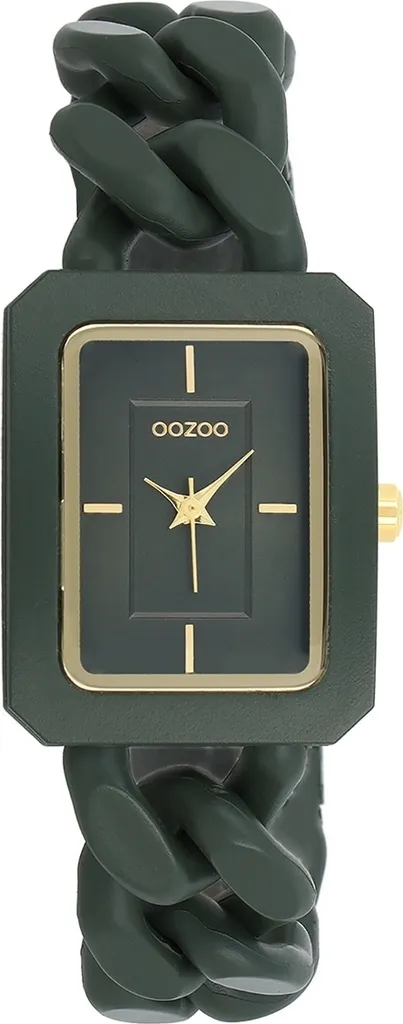 Montre Oozoo vert foncé légère et hypoallergénique quartz Timepieces C11279