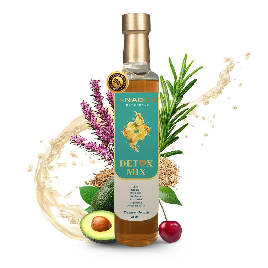 Detox Mix 250 ml – Natürliche Kräutermischung mit Apfelessig, Rosmarin & Pflanzenextrakten | 100 % Natürlich | Anadoa Naturhaus